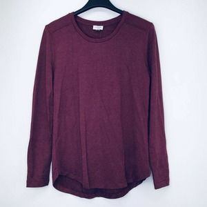J Crew S Shirt Long Sleeve Burgundy Solid